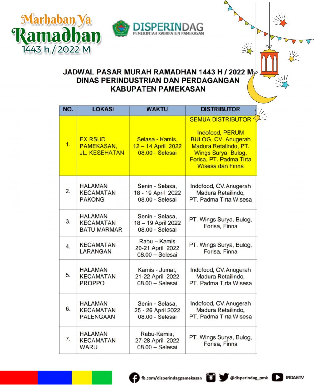 PASAR MURAH DISPERINDAG 2022